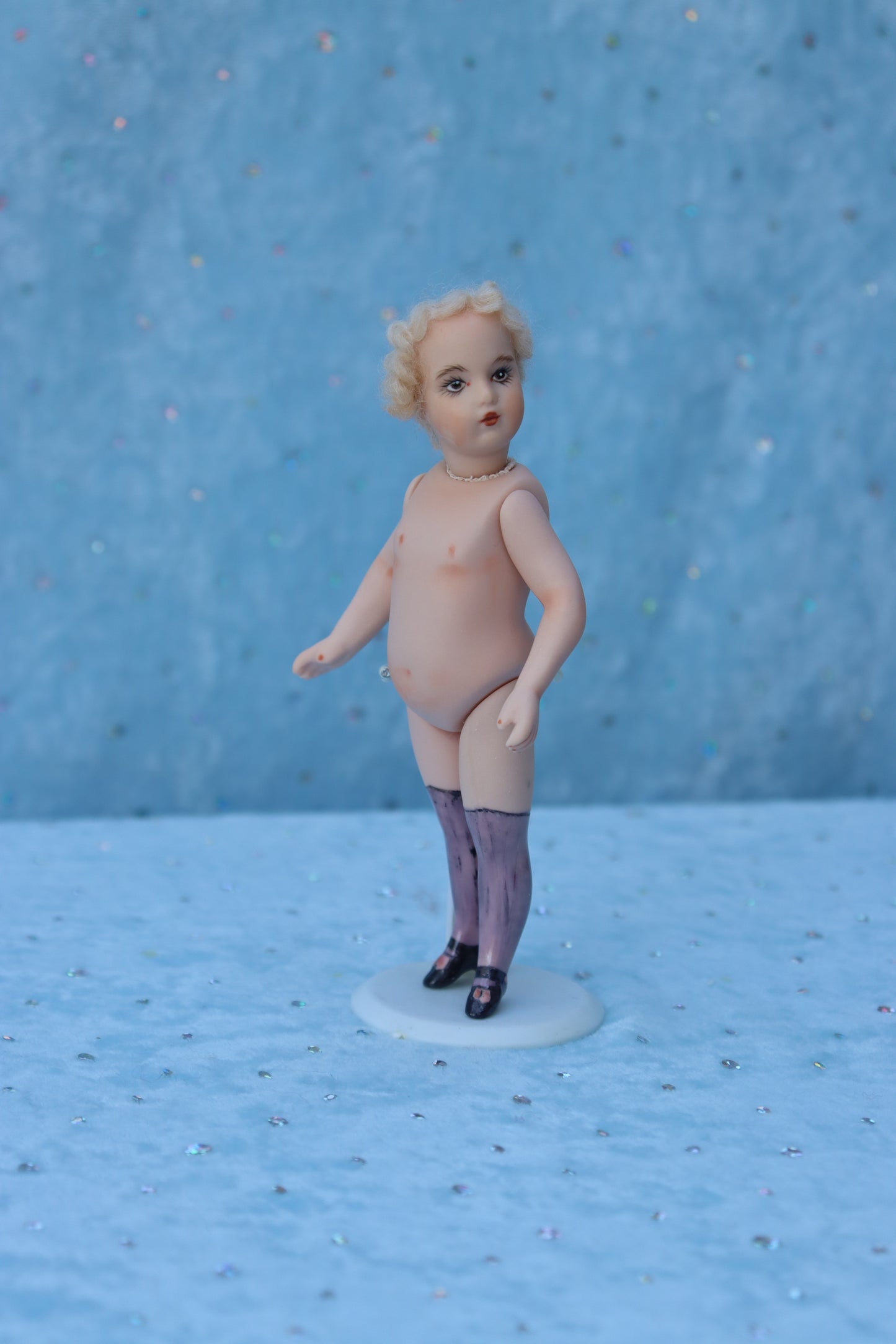 BRU - Doreen Sinnett mold - 5" Repro Antique Mignonette Doll - Dollhouse - MAFD