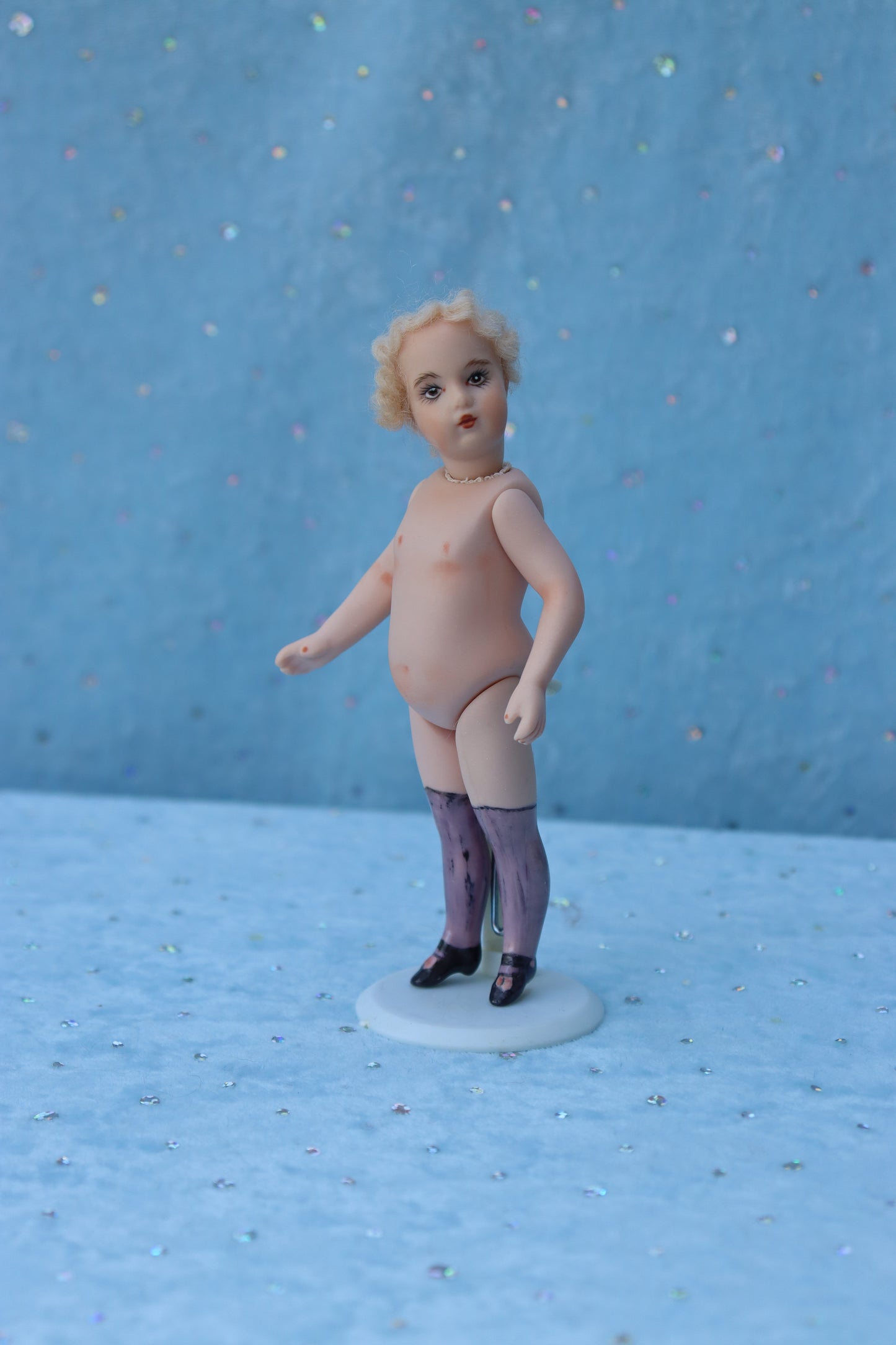 BRU - Doreen Sinnett mold - 5" Repro Antique Mignonette Doll - Dollhouse - MAFD