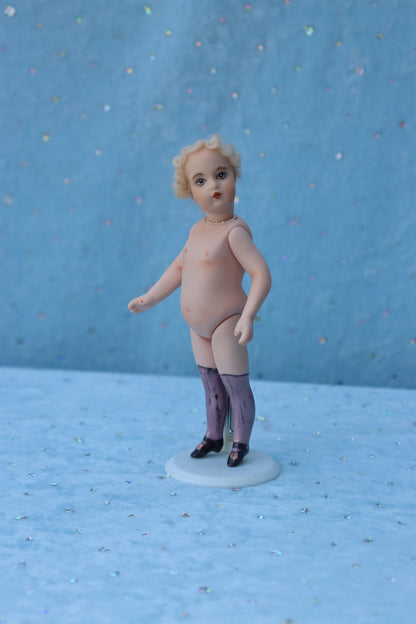 BRU - Doreen Sinnett mold - 5" Repro Antique Mignonette Doll - Dollhouse - MAFD