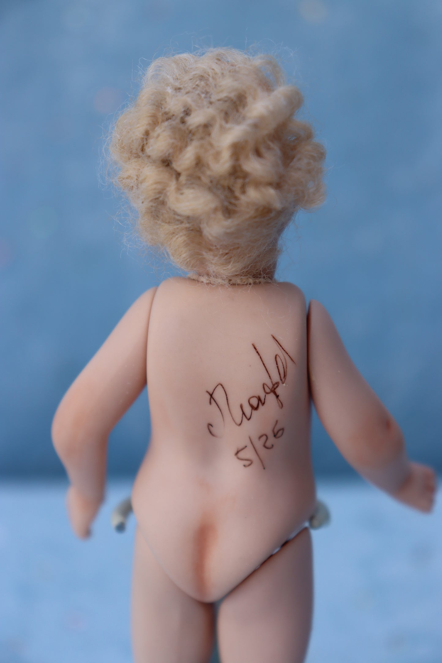 BRU - Doreen Sinnett mold - 5" Repro Antique Mignonette Doll - Dollhouse - MAFD