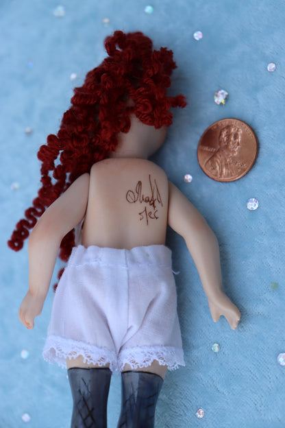 LF Jumeau - Doreen Sinnett -5" Repro Antique Mignonette Doll- Dollhouse - MAFD