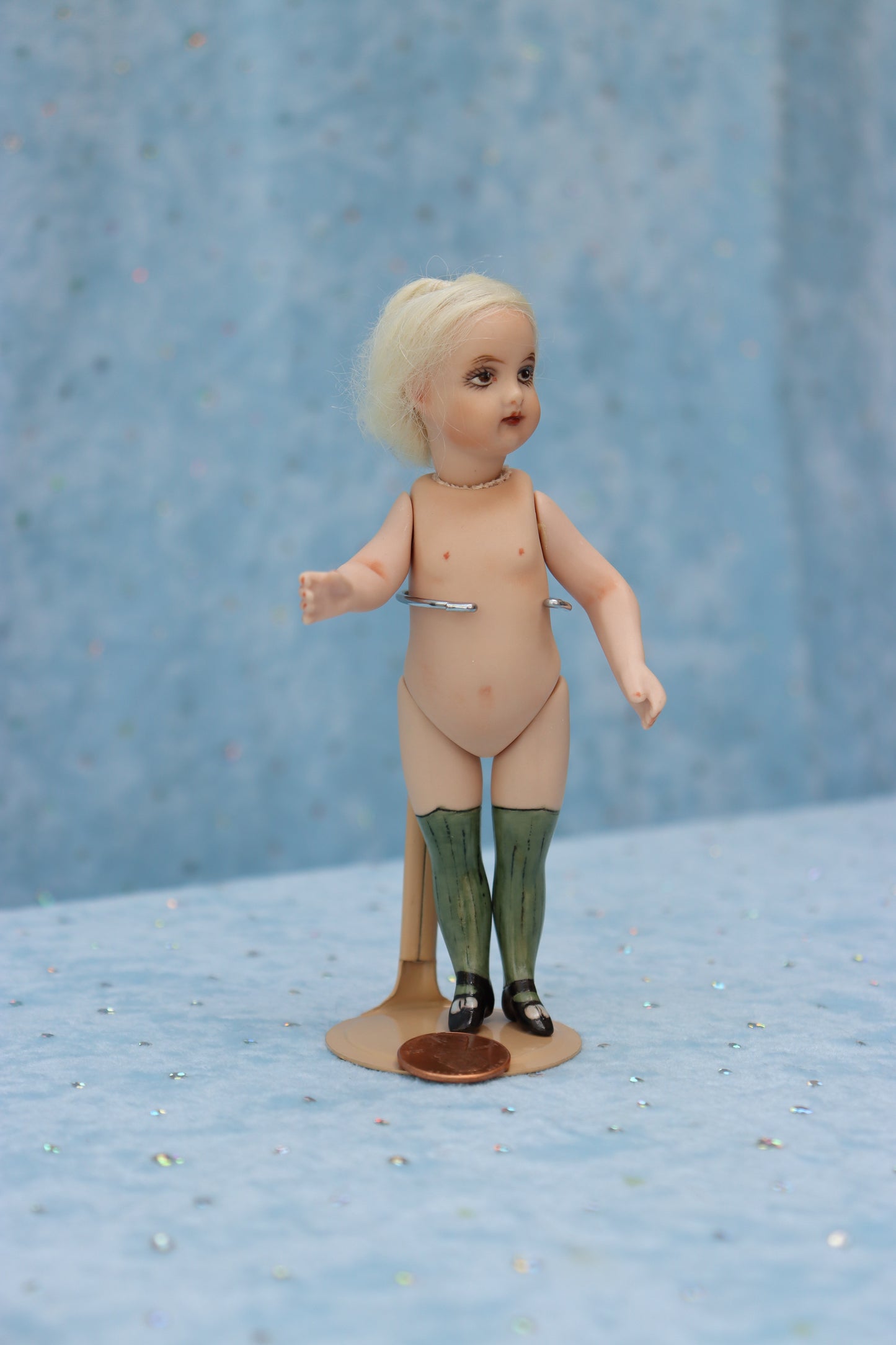 5" Mignonette Doll - UTA 39 14 - Antique Repro - Dollhouse - Miniature- MAFD