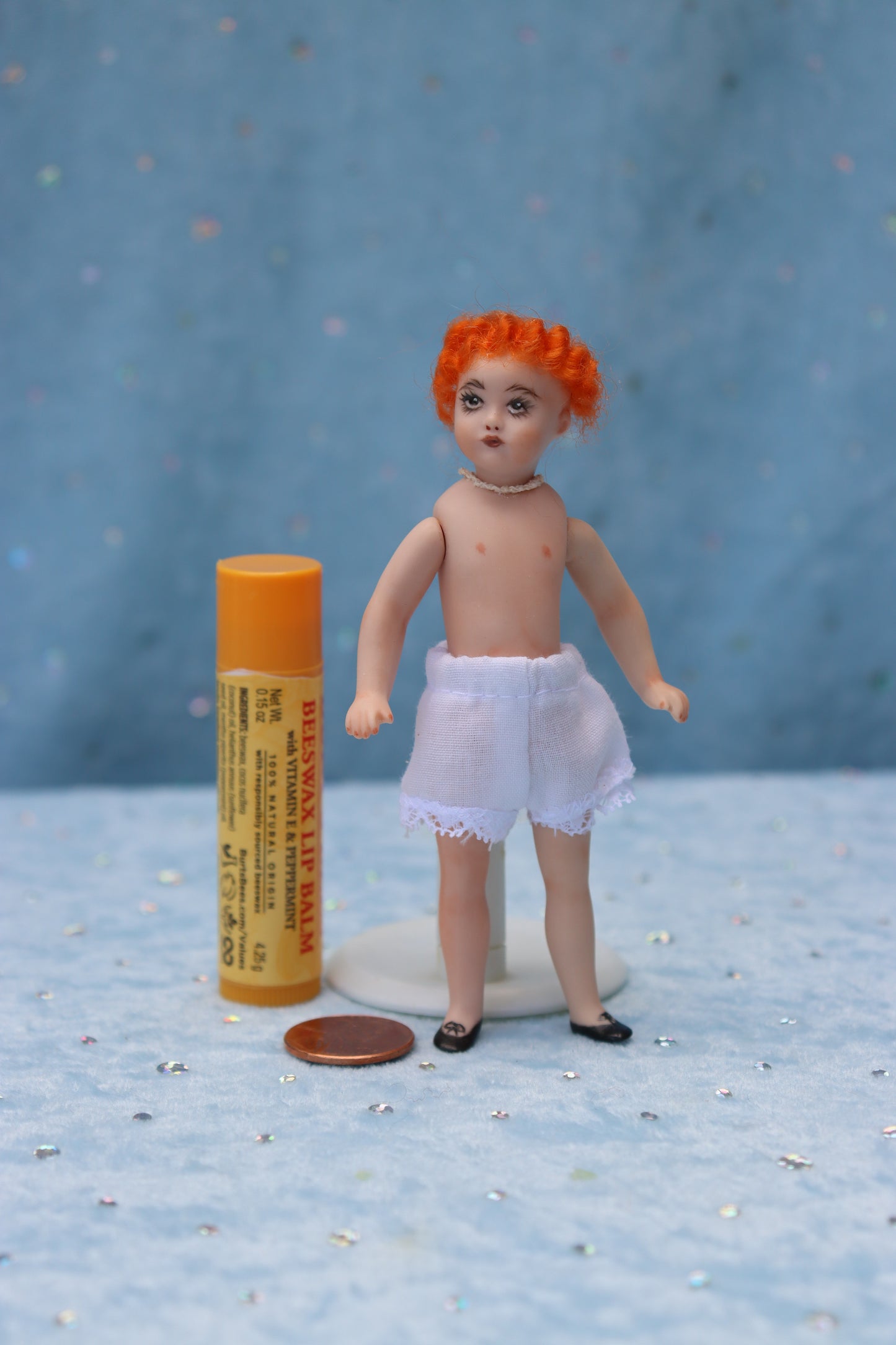 1078 Simon Halbig - Doreen Sinnett mold - 4" Repro Antique Mignonette Doll- MAFD