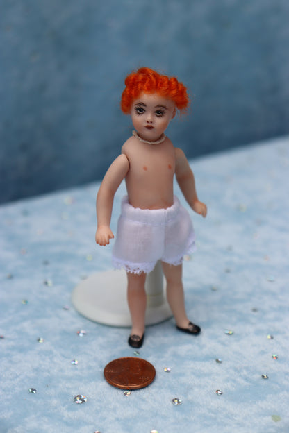 1078 Simon Halbig - Doreen Sinnett mold - 4" Repro Antique Mignonette Doll- MAFD