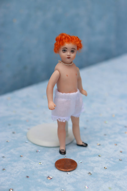 1078 Simon Halbig - Doreen Sinnett mold - 4" Repro Antique Mignonette Doll- MAFD