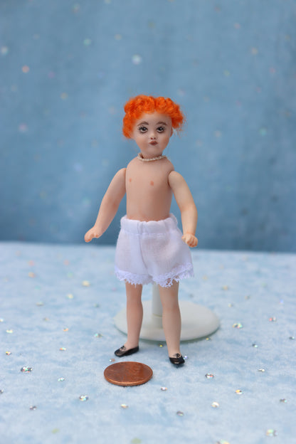 1078 Simon Halbig - Doreen Sinnett mold - 4" Repro Antique Mignonette Doll- MAFD