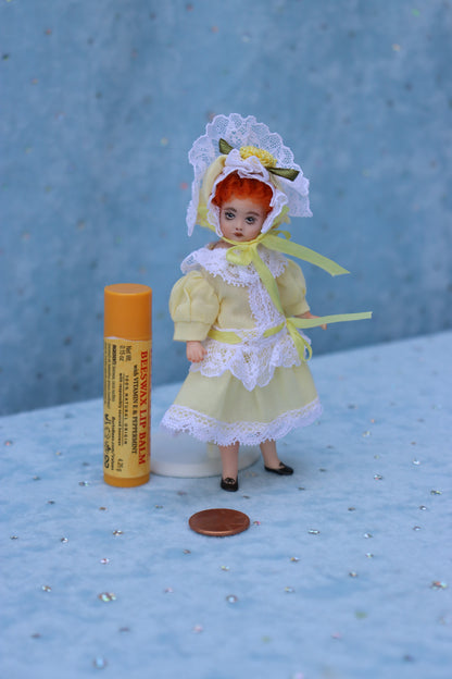1078 Simon Halbig - Doreen Sinnett mold - 4" Repro Antique Mignonette Doll- MAFD