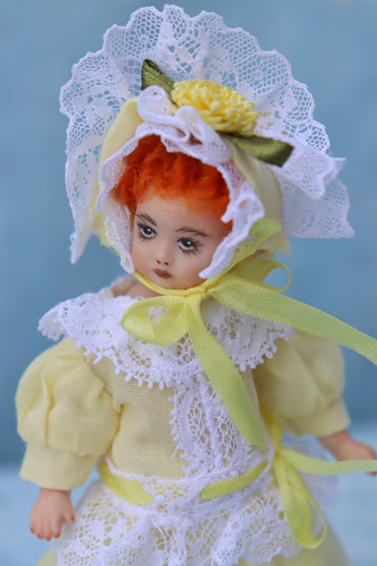 1078 Simon Halbig - Doreen Sinnett mold - 4" Repro Antique Mignonette Doll- MAFD