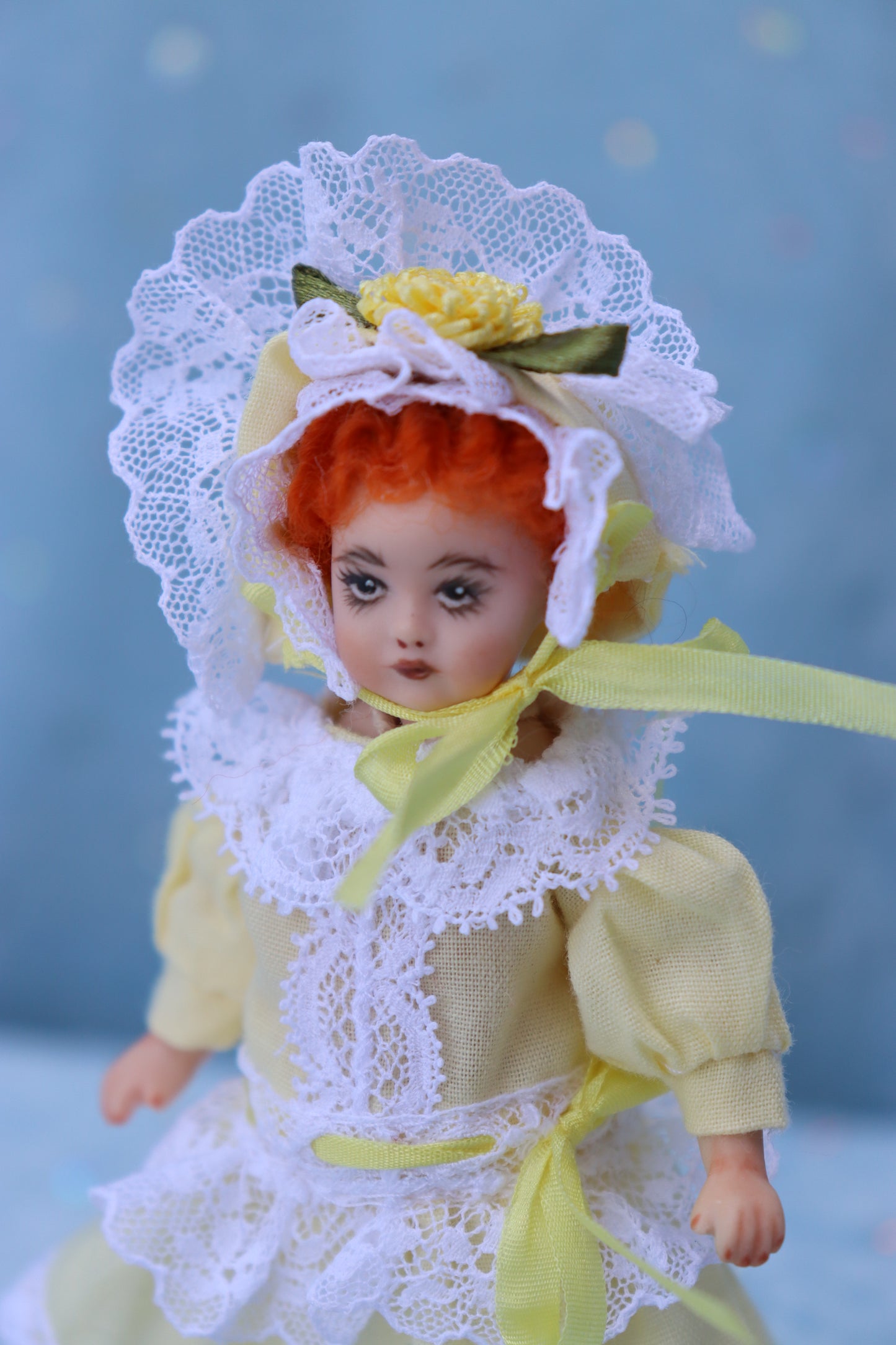 1078 Simon Halbig - Doreen Sinnett mold - 4" Repro Antique Mignonette Doll- MAFD