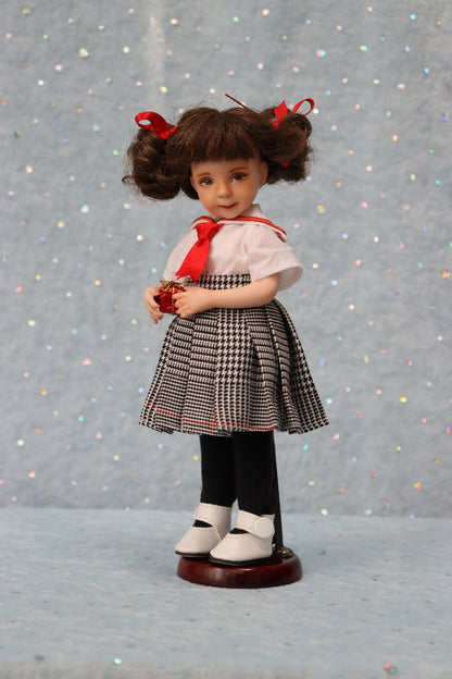 Polly - OOAK - 8" Porcelain Doll - from Dianna Effner mold Expressions - MAFD