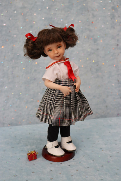 Polly - OOAK - 8" Porcelain Doll - from Dianna Effner mold Expressions - MAFD