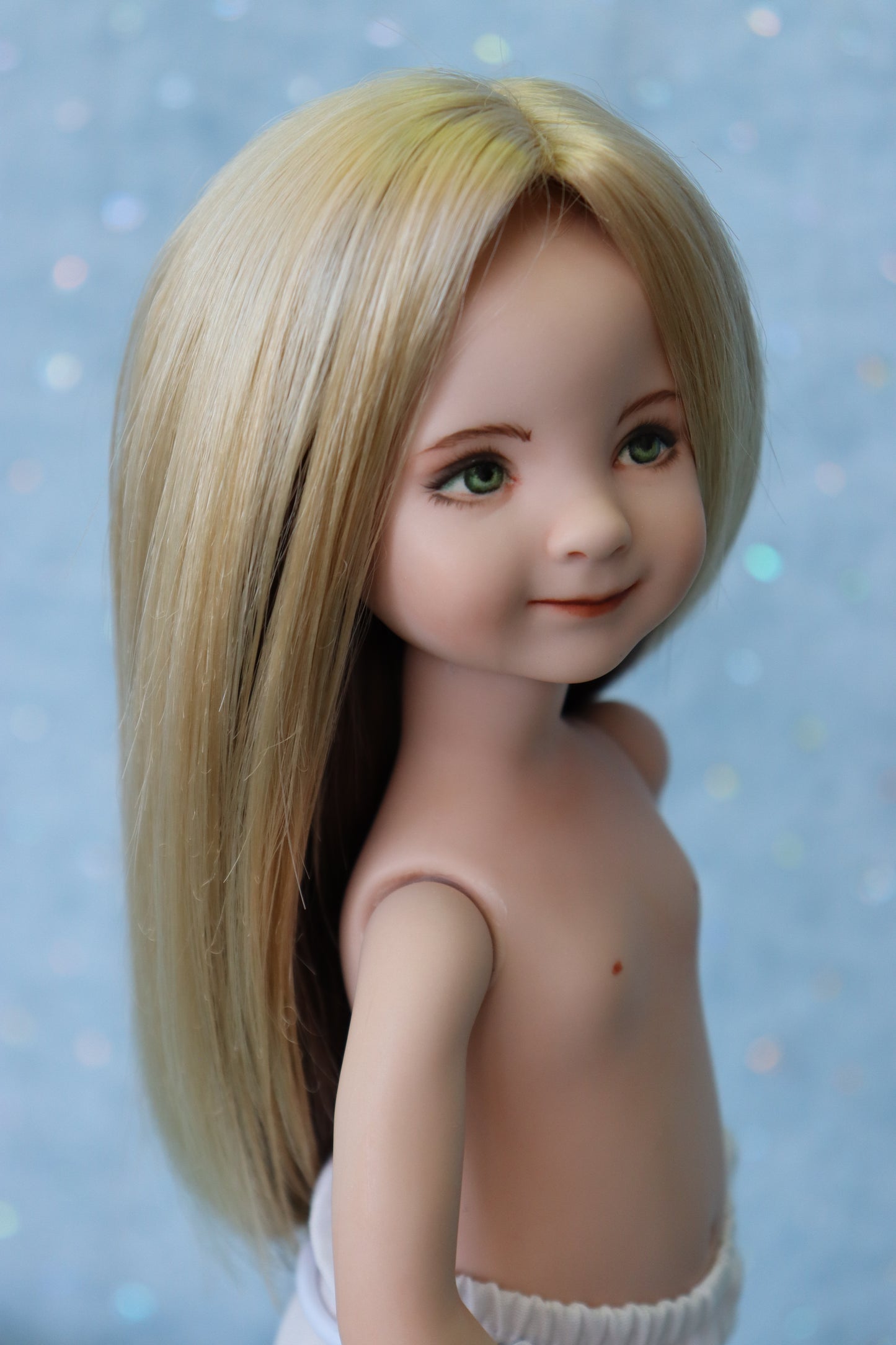 Little Darling #3- OOAK - 11" nude Porcelain Doll -from Dianna Effner mold- MAFD