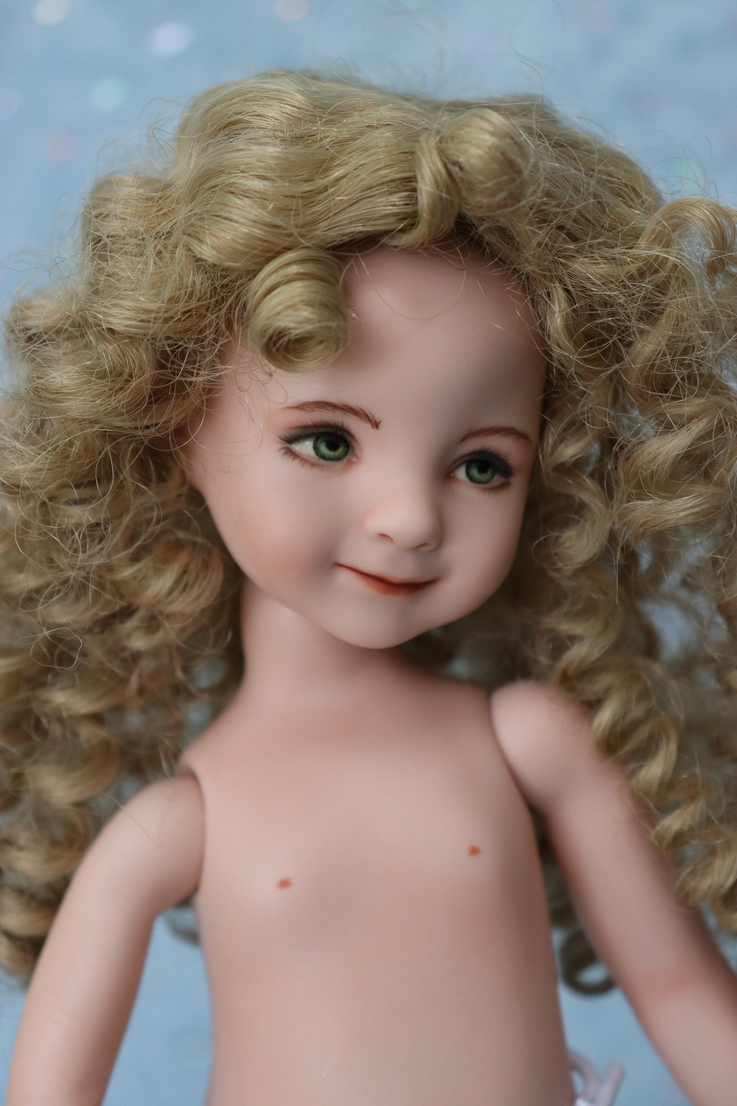 Little Darling #3- OOAK - 11" nude Porcelain Doll -from Dianna Effner mold- MAFD
