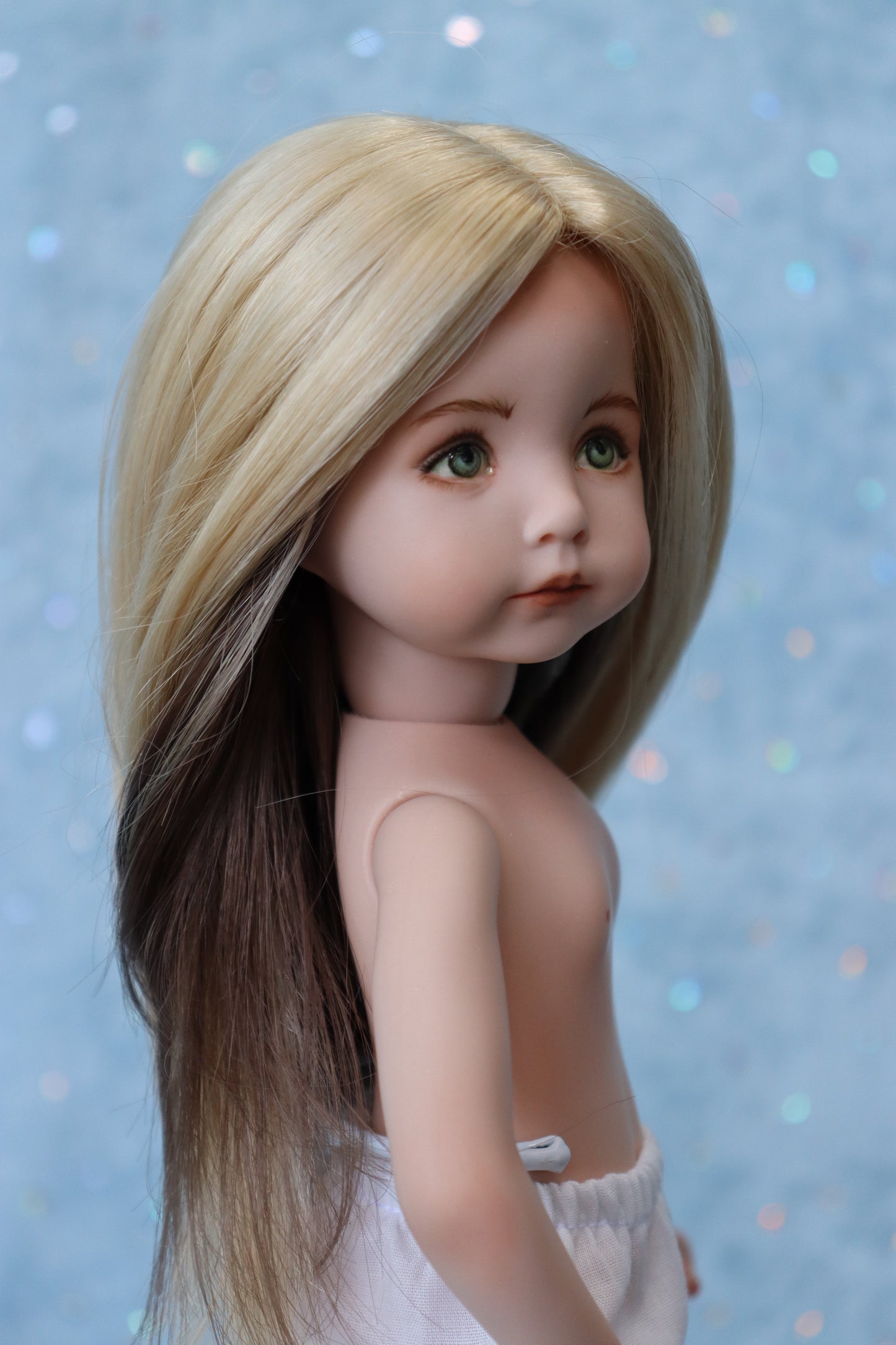 Kayla - OOAK - 11" nude Porcelain Doll -from Dianna Effner mold Expression- MAFD