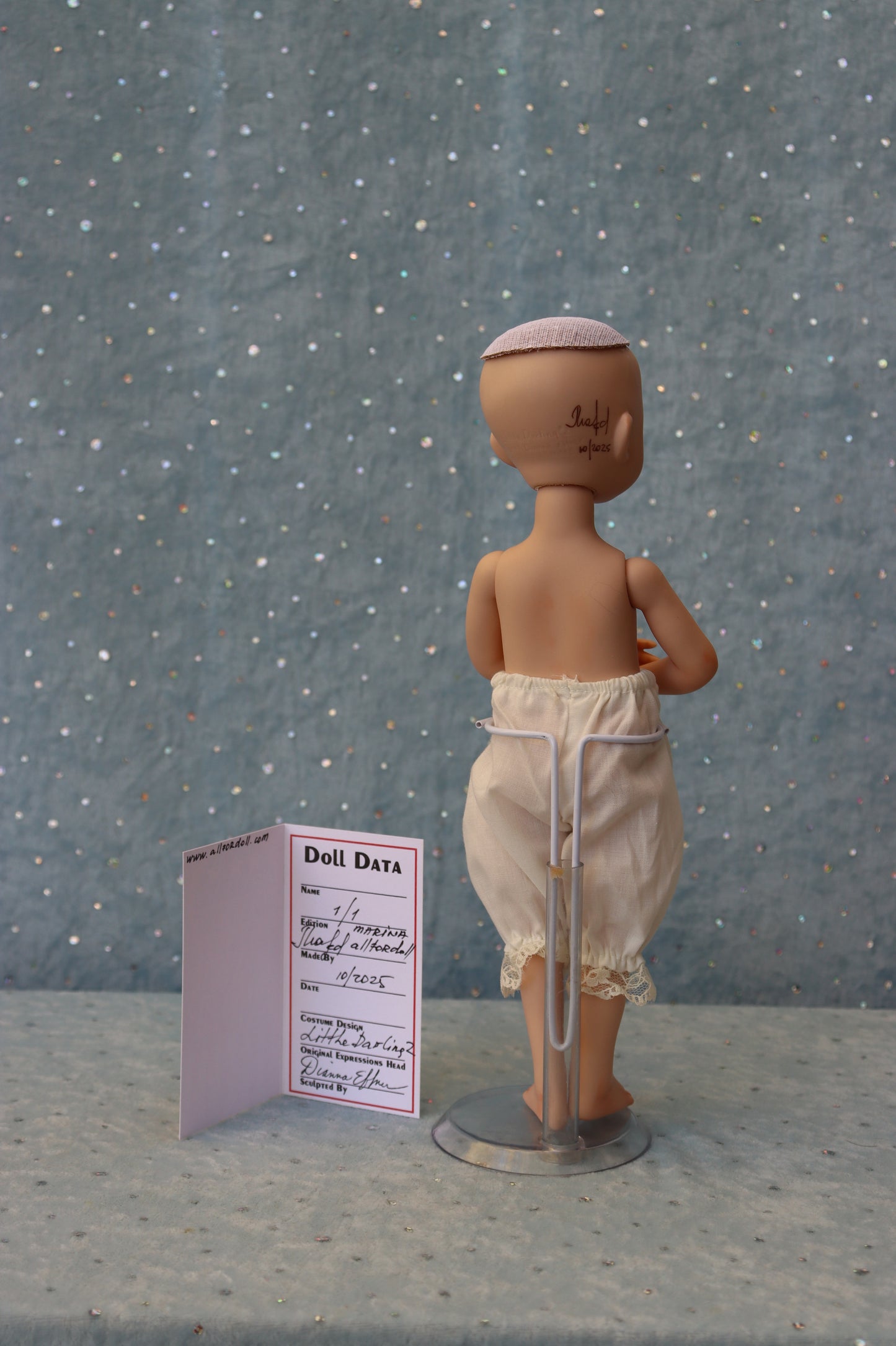 Little Darling #2 - OOAK - 11" nude Porcelain Doll - from Dianna Effner Expressions mold - MAFD