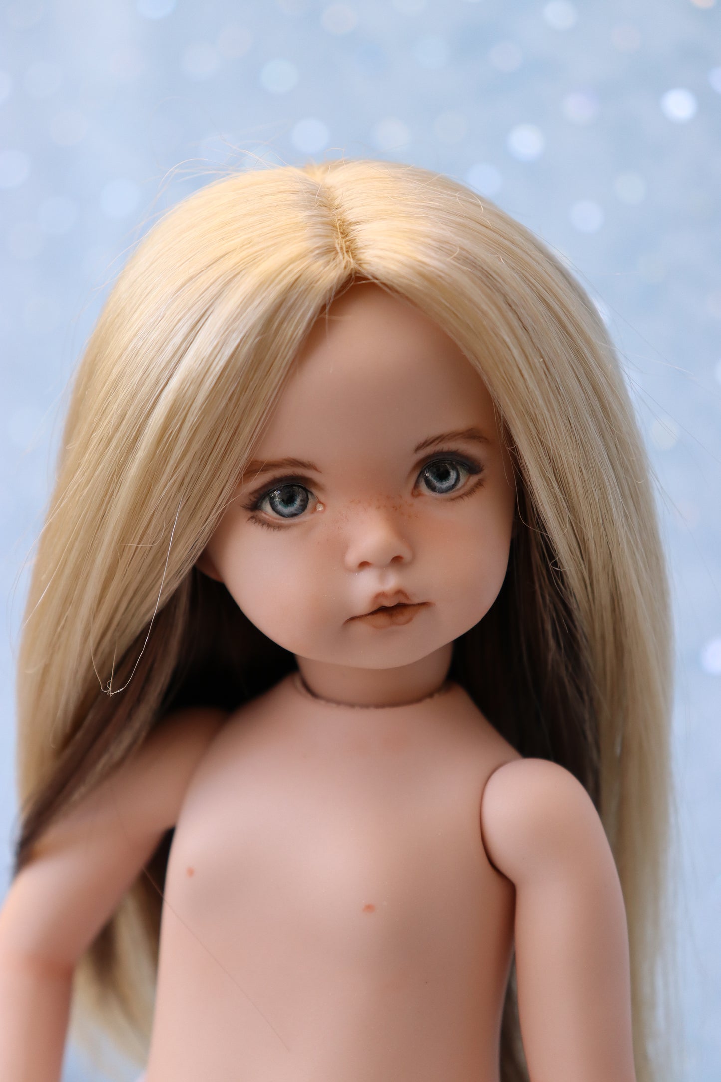 Little Lou - OOAK - 11" nude Porcelain Doll - from Dianna Effner Expressions mold - MAFD