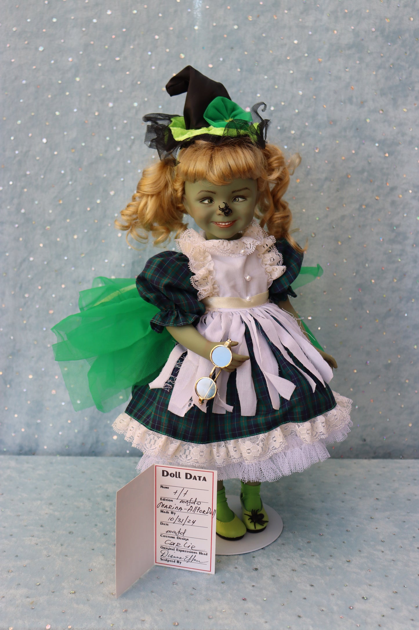 Carlie - OOAK - 14" Porcelain Doll - from Dianna Effner mold - MAFD