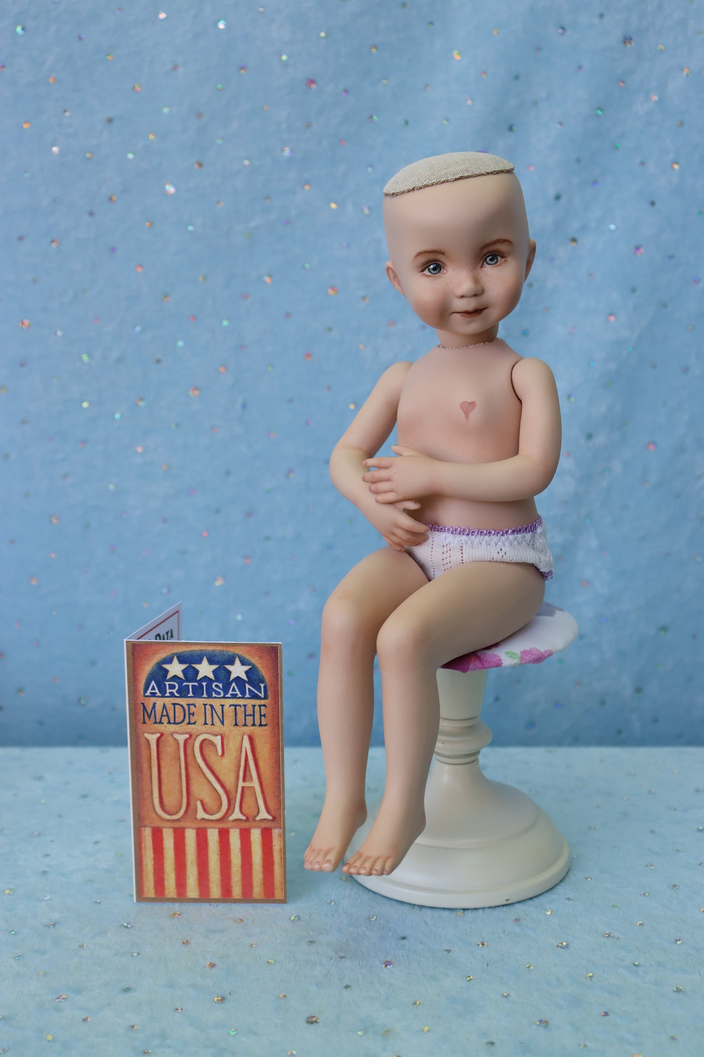 Little Lou II - OOAK - 11" Porcelain Doll - from Dianna Effner mold - MAFD