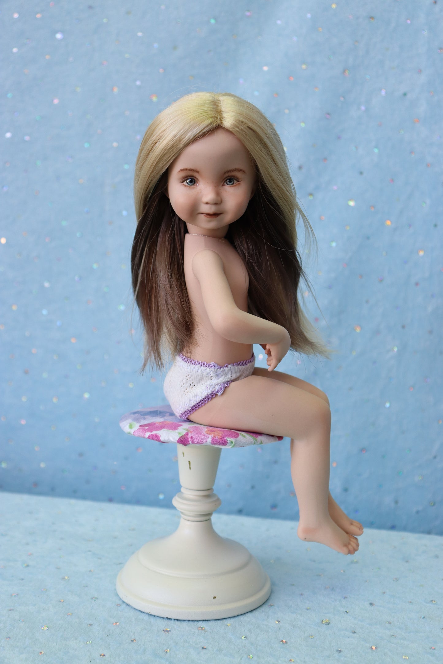 Little Lou II - OOAK - 11" Porcelain Doll - from Dianna Effner mold - MAFD
