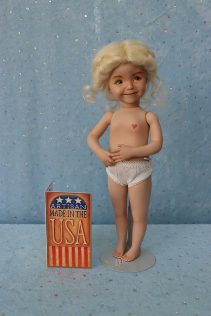 Linzee - OOAK - 11" Porcelain Doll - from Dianna Effner mold - MAFD