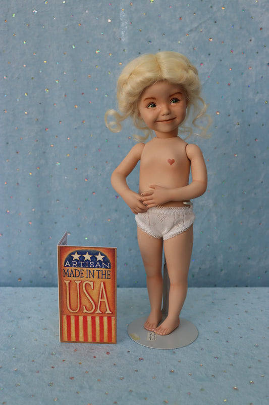 Linzee - OOAK - 11" Porcelain Doll - from Dianna Effner mold - MAFD