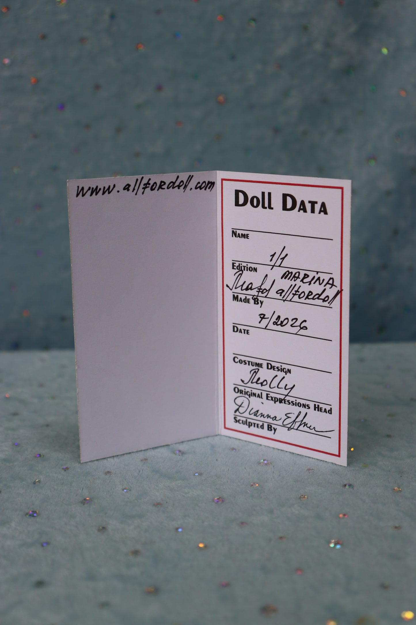 Molly - OOAK - 11" Porcelain Doll - from Dianna Effner mold - MAFD